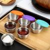 40 мл чашка для соуса из нержавеющей стали, герметичная силиконовая крышка, многоразовый контейнер для ланча, держатель для приправ, не содержащий BPA