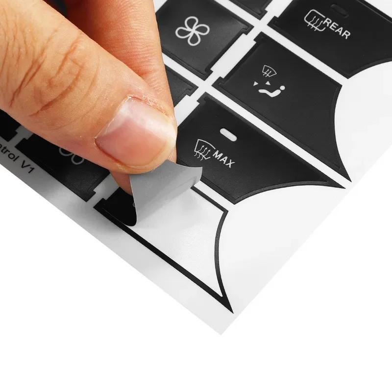 Наклейка для ремонта кнопок автомобиля, матовые черные наклейки, наклейки для Mercedes для Benz GLK350 C Class CLS C218 SLK W172 W204 W207 W212 W218