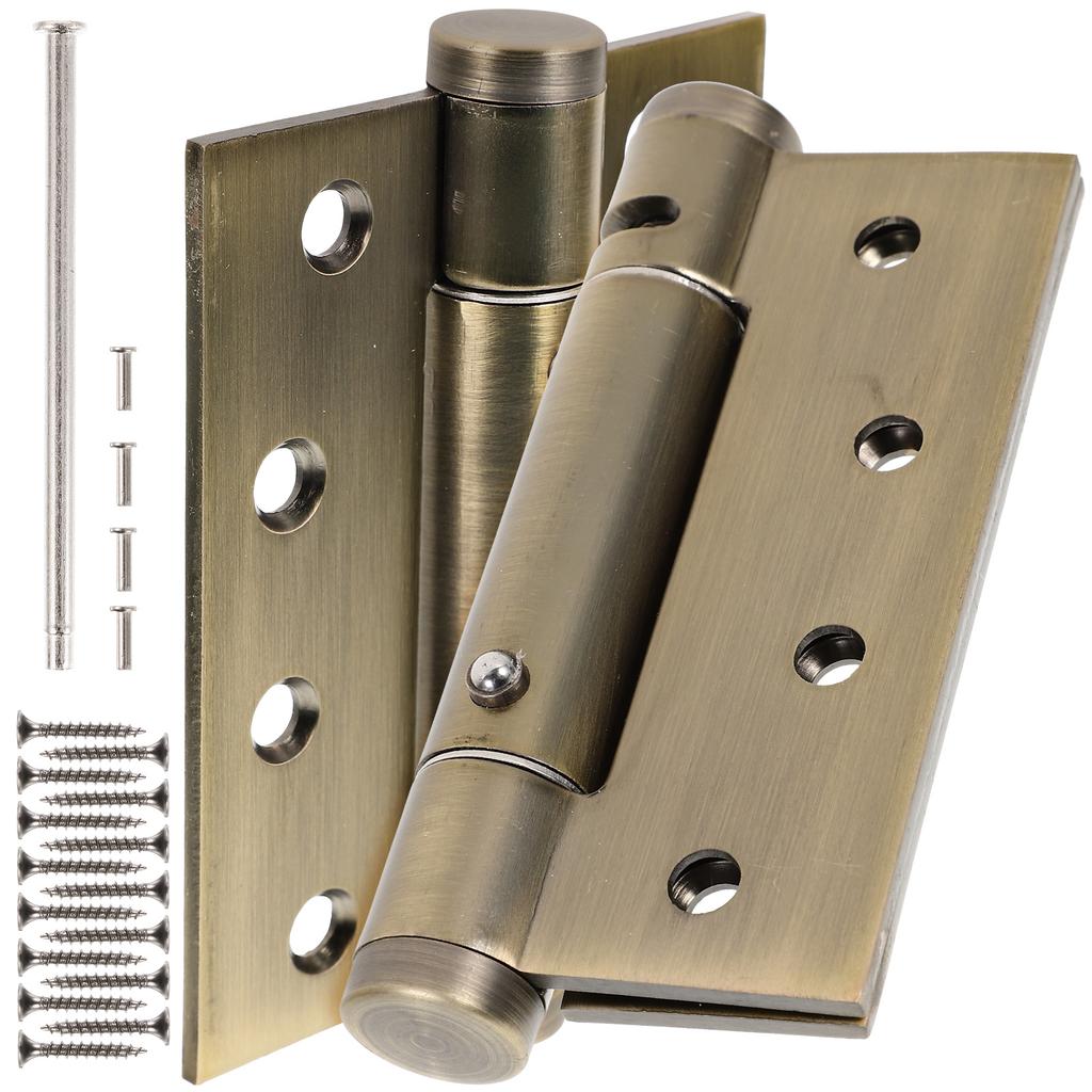 2Pcs Auto Close Door Hinges Spring Loaded Heavy Duty Hinges for Residential Commercial Use Master Closet Pantry Garage Door