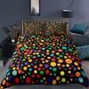 Комплект постельного белья с геометрическим принтом 3D, роскошный, красочный, яркий, со звездами, пододеяльник, комплект постельного белья размера «king size», полиэстеровое одеяло для ребенка, девочки-подростка