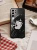 Темный готический крутой стильный чехол для телефона Samsung S26, S25, S24, S23, S22, S30, S21, Ultra, Plus, FE 5G Черный мягкий чехол