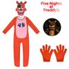 Five At Nights Freddys Cosplay Jumpsuit Halloween Costum Outfit Party Kids Fans