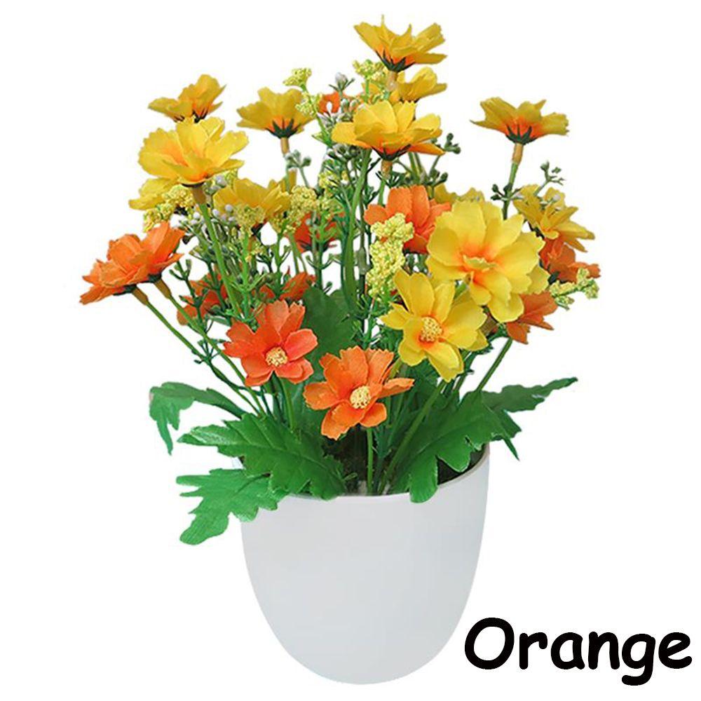 Домашний декор Праздничные принадлежности Искусственные растения Шелковые хризантемы Имитация бонсай Цветы в горшках