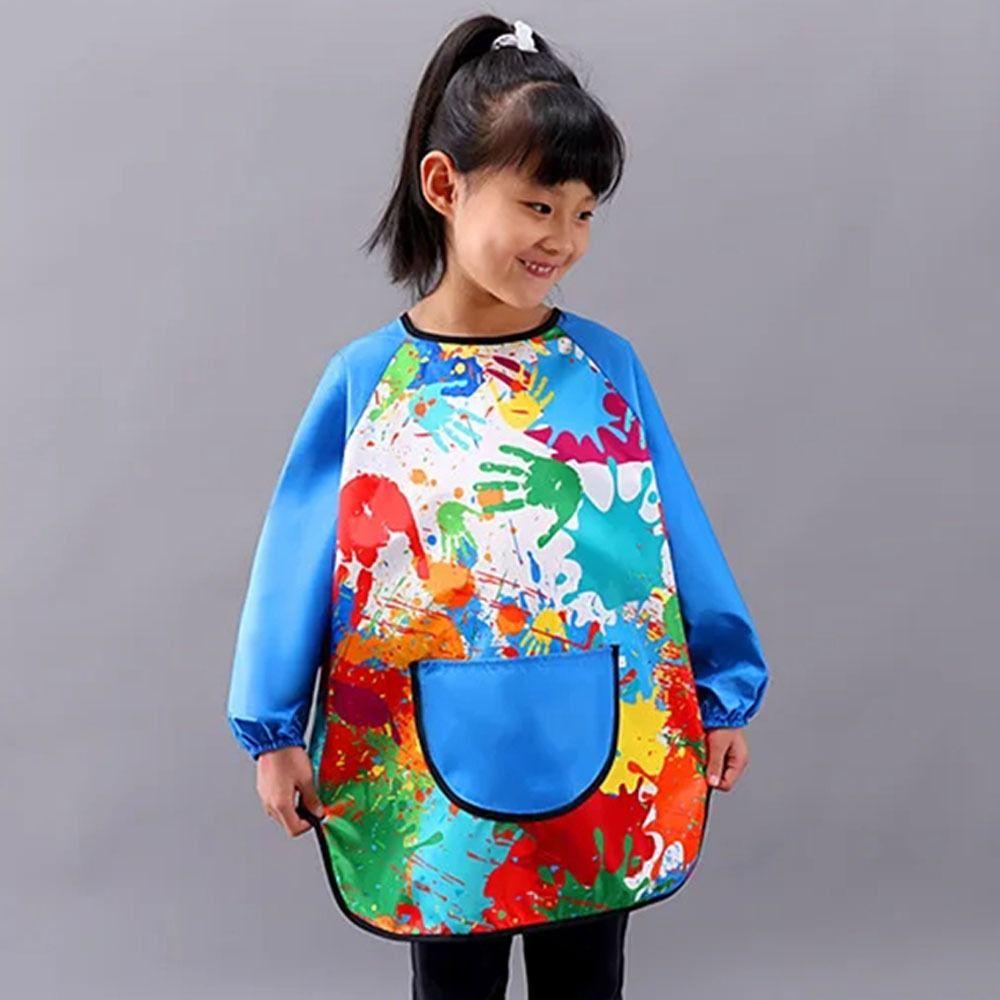 Art Painting Children's Painting Apron Nylon Baby Eating Bib Universal Reverse Dressing Cloth  Boys