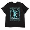Leonardo Da Vinci Vitruvian Man Bass Guitar T-Shirt Shirts Graphic for a Boy Men Clothing