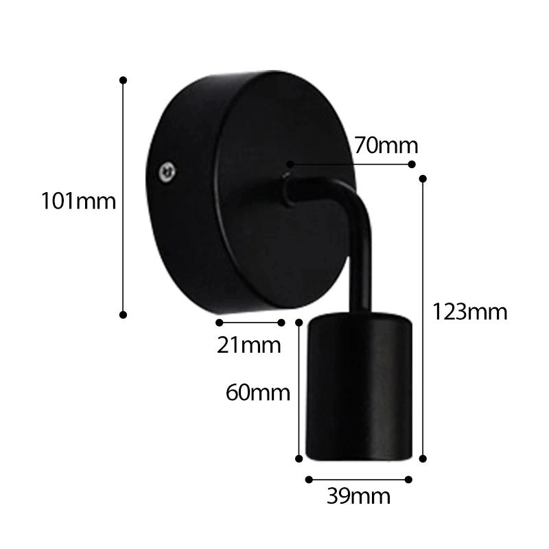 Простой настенный светильник из железа/дерева, панель для внутреннего и наружного освещения, спальни, гостиной, домашнего декора E27 85-265 В постоянного тока, проводка, настенный светильник