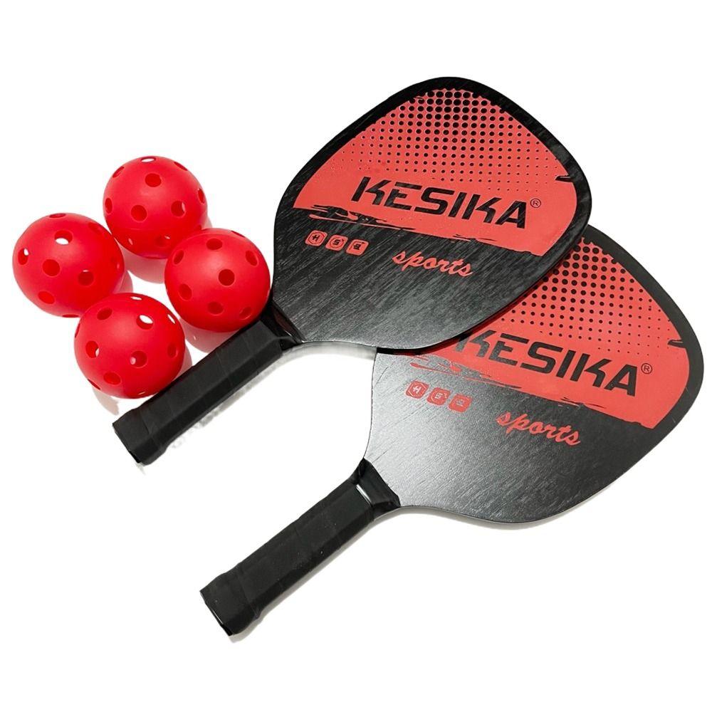 Poplar Pickle Paddles Rackets Set Non-slip Pickle Paddles Portable Pickleball Paddles Child