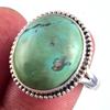 Natural Tibetan Turquoise Gemstone Handmade 925 Sterling Silver Ring S.8.5 c3M40