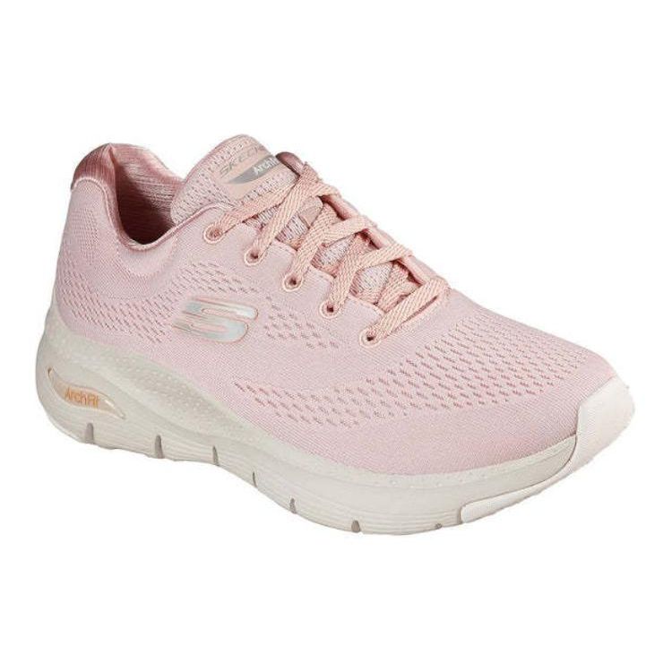 Skechers Arch Fit Удобные Дышащие Низкие Повседневные Беговые Кроссовки Женские Кроссовки Светло-Розовые 149057-LTPK