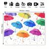 1 piece of colorful umbrella pattern background - Vibrant rain-themed design featuring colorful umbrellas - Polyester material