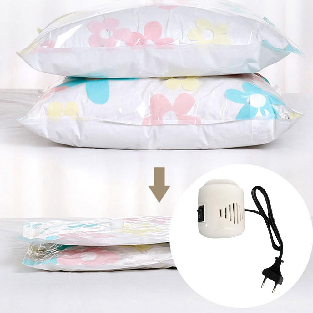 55 Вт Универсальный вакуумный насос для мешков для хранения одежды Вилка ЕС Ручной электрический воздушный насос Вакуумный упаковщик Мешок для сжатия Хранение