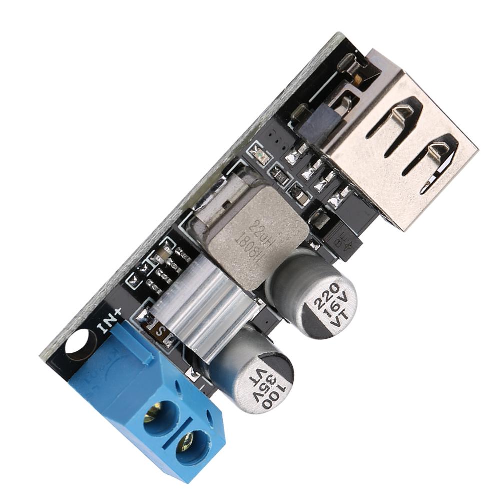 Понижающий модуль питания DC-DC, 12В 24В 6В 32В до 5В, быстрая зарядка USB QC3.0