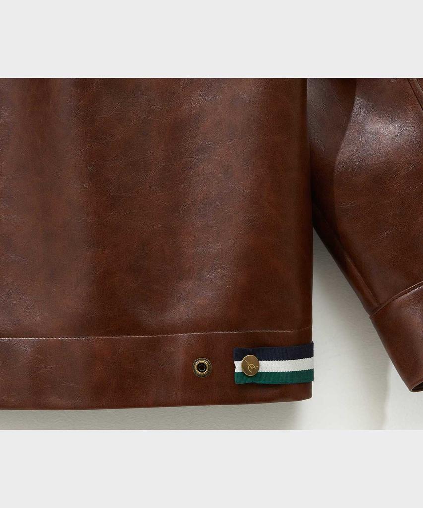Ffeff Studio Leather Single Safari Jacket (Brown)