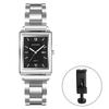 Square Watch Calendar Roman Alphabet Analog Luminous Stainless Steel Strap Waterproof Quartz Watch Fashion Watch Birthday Christmas Day Day Present