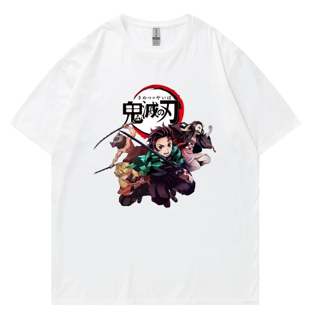 Футболка унисекс «Убийца демонов», футболки из 100% хлопка, футболка с аниме-принтом Rengoku Kyoujurou Nezuko Ninja, короткий топ Y2k, топы Harajuku