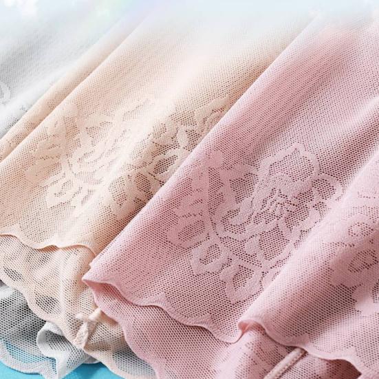Women Safety Pants High Elasticity Solid Color Seamless Lace Patchwork Anti-exposure High Waist Tummy Control Quick Dry Mini