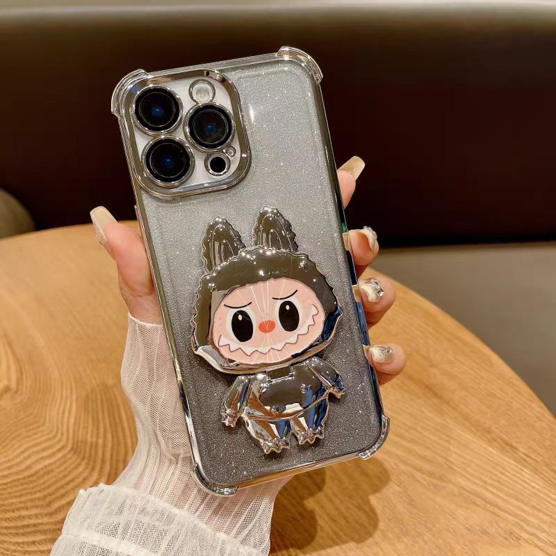 Зеркальная подставка Labcloth подходит для iPhone16ProMax, имеет гальваническое покрытие и полностью закрывает четыре угла iPhone 14 для защиты от падений.