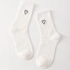 Женские носки с сердечками, забавные простые модные белые носки, хлопковые спортивные носки с вышивкой Y2k