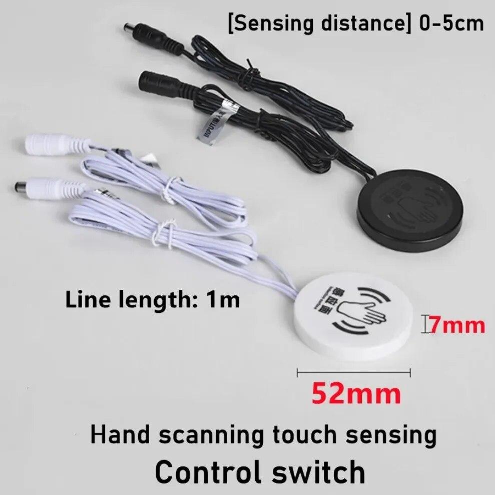 Penetrable 25mm Wood Panel Wireless Touch Sensor LED Light Switch Control 12V 24V 60W Hand Sweep Control Dimmable Touch Dimmer