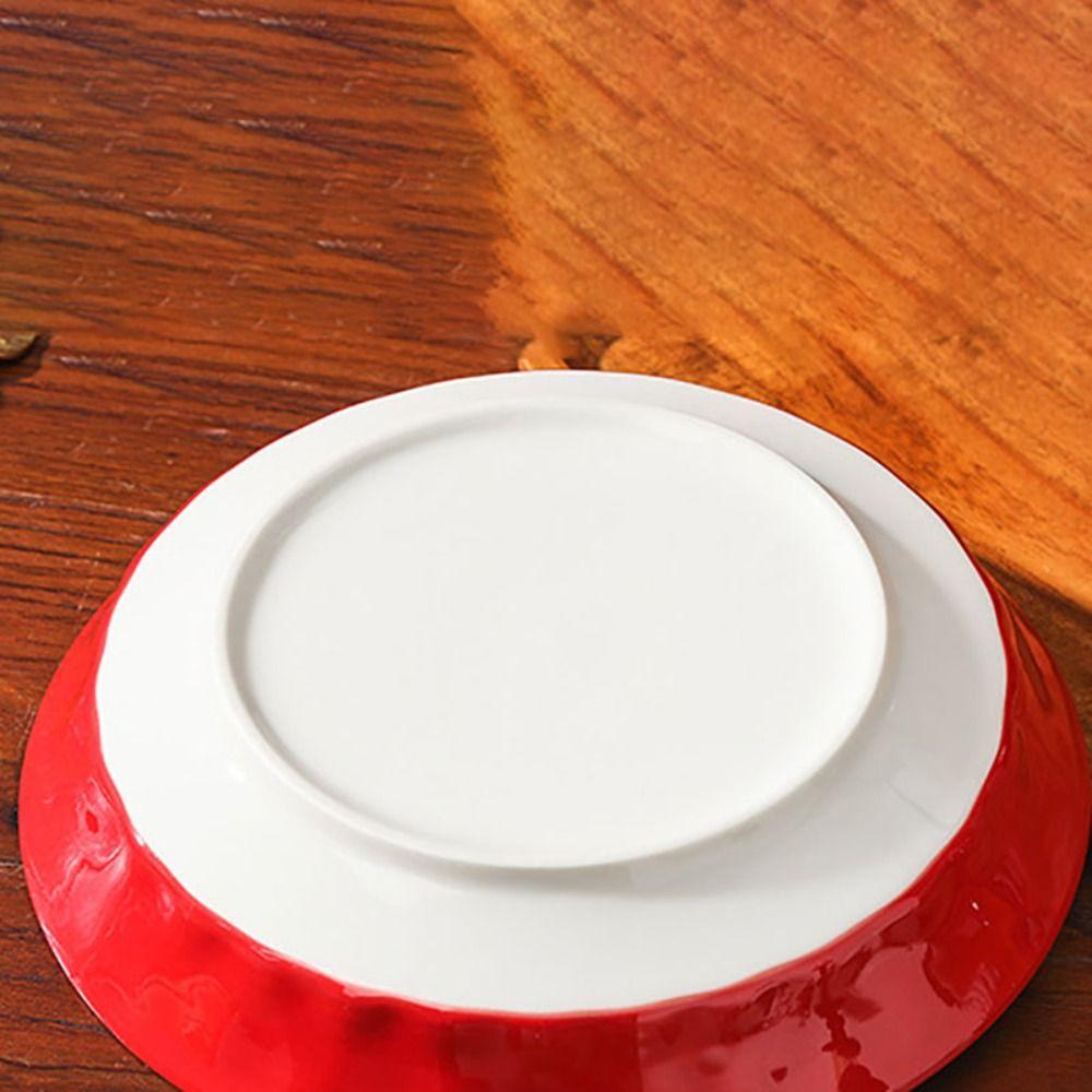 Round Bohemian Ceramic Plate Colorful Meal Dish Tableware Dinner Plate Housewarming Gift