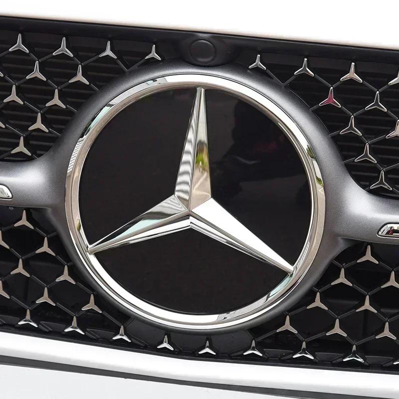 VCJ1 3D 188mm Front Grille Star Logo Emblem Badge For Mercedes-Benz C Class 2014-2018 GLC Car Emblems