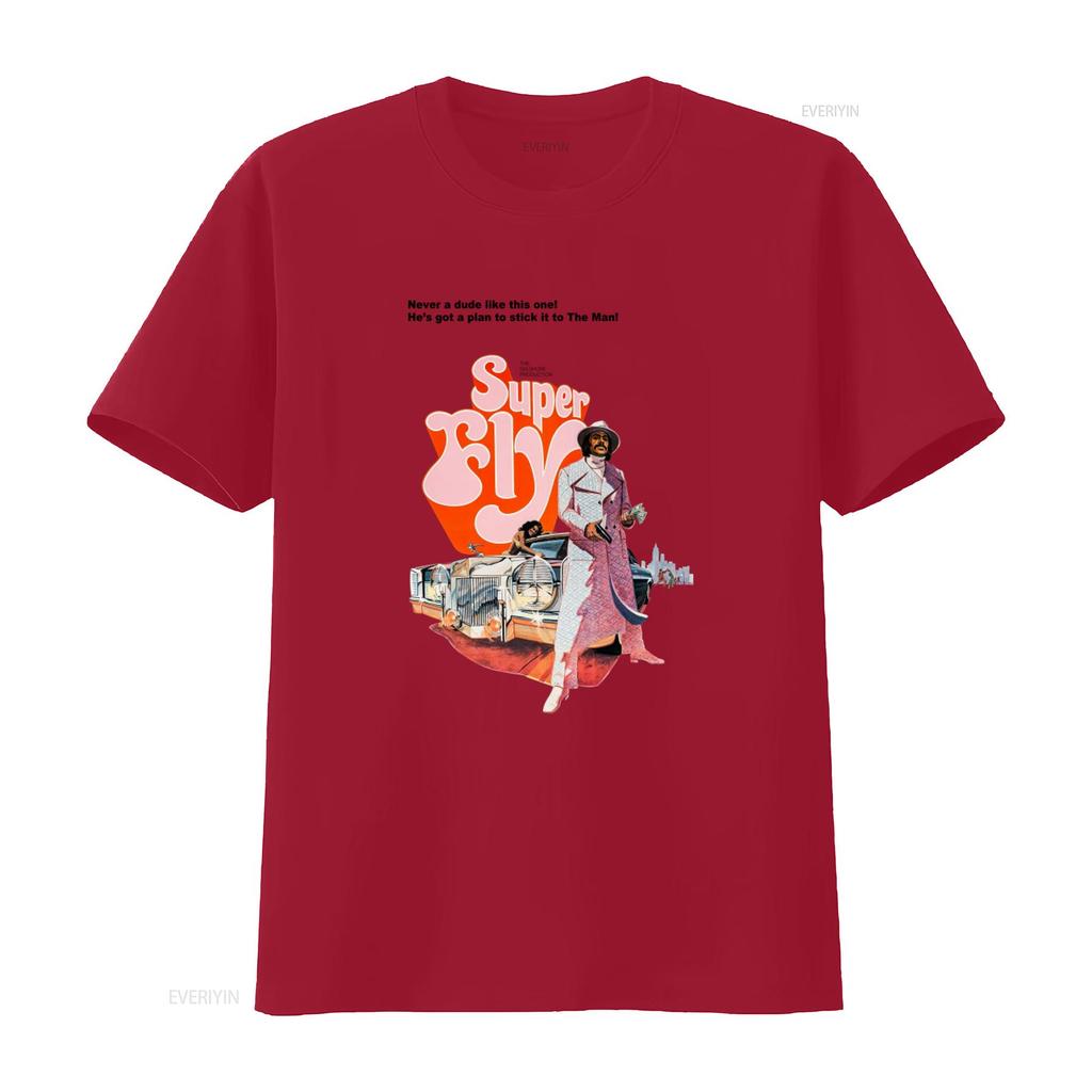 Super Fly T Shirt Classic Movie Retro Style Superfly Vintage Design Fashionable vintage Washed Unisex Soft homme streetwear
