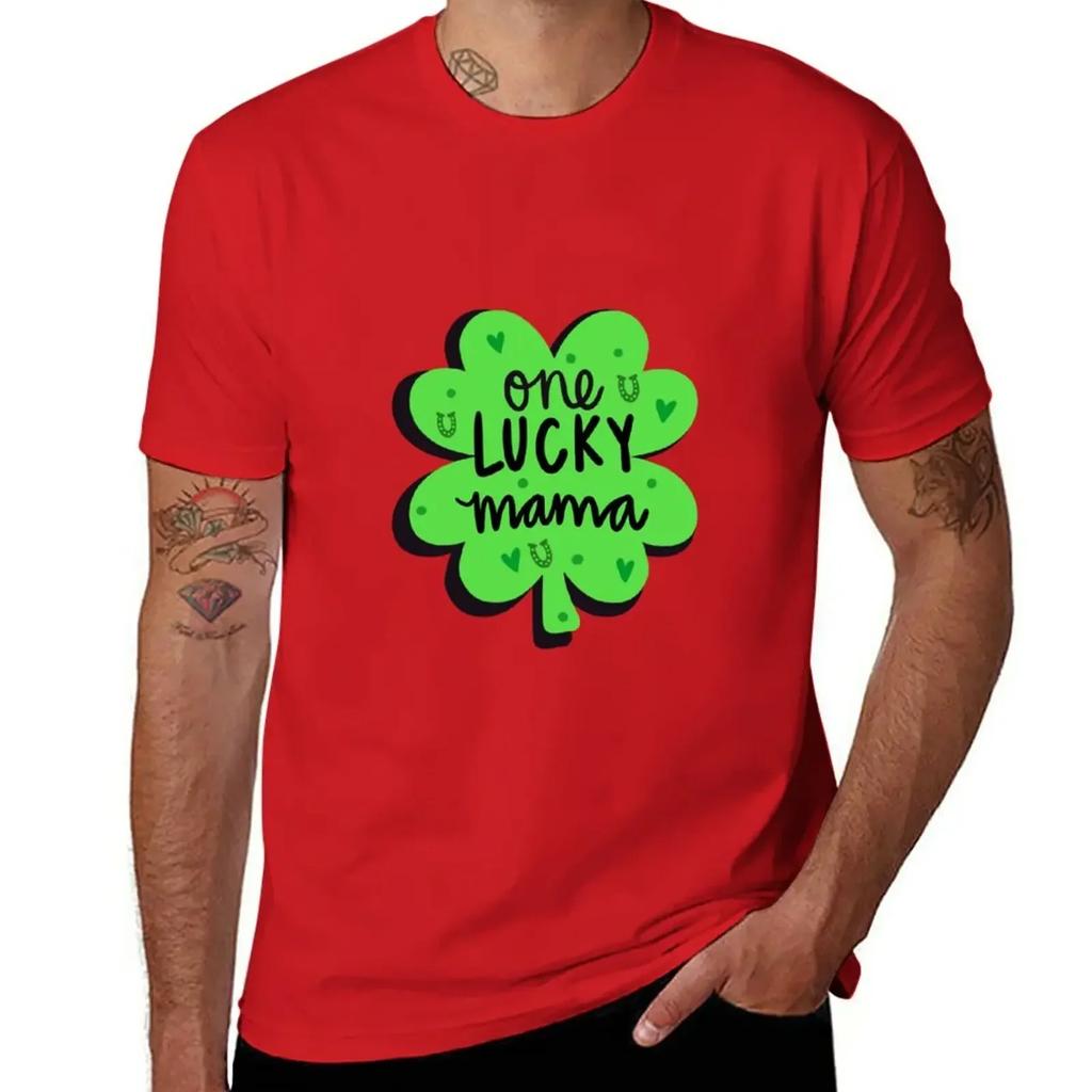One Lucky Mama T-Shirt cute clothes sublime summer clothes t shirts men