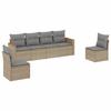 VidaXL Salon de Jardin avec Coussins 6 pcs, Canapés de Terrasse, Ensemble de Meubles de Patio, Mobilier d'Extérieur, Beige 3258265