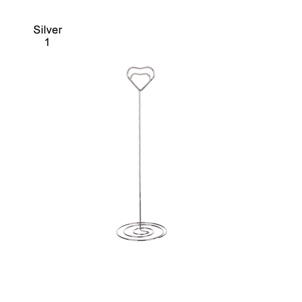 Heart Shape Wedding Supplies Paper Clamp Place Card Photos Clips Clamps Stand Table Numbers Holder