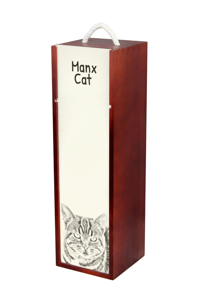 Manx – Wine box with a cat, alcohol box with graphics | Art-Dog