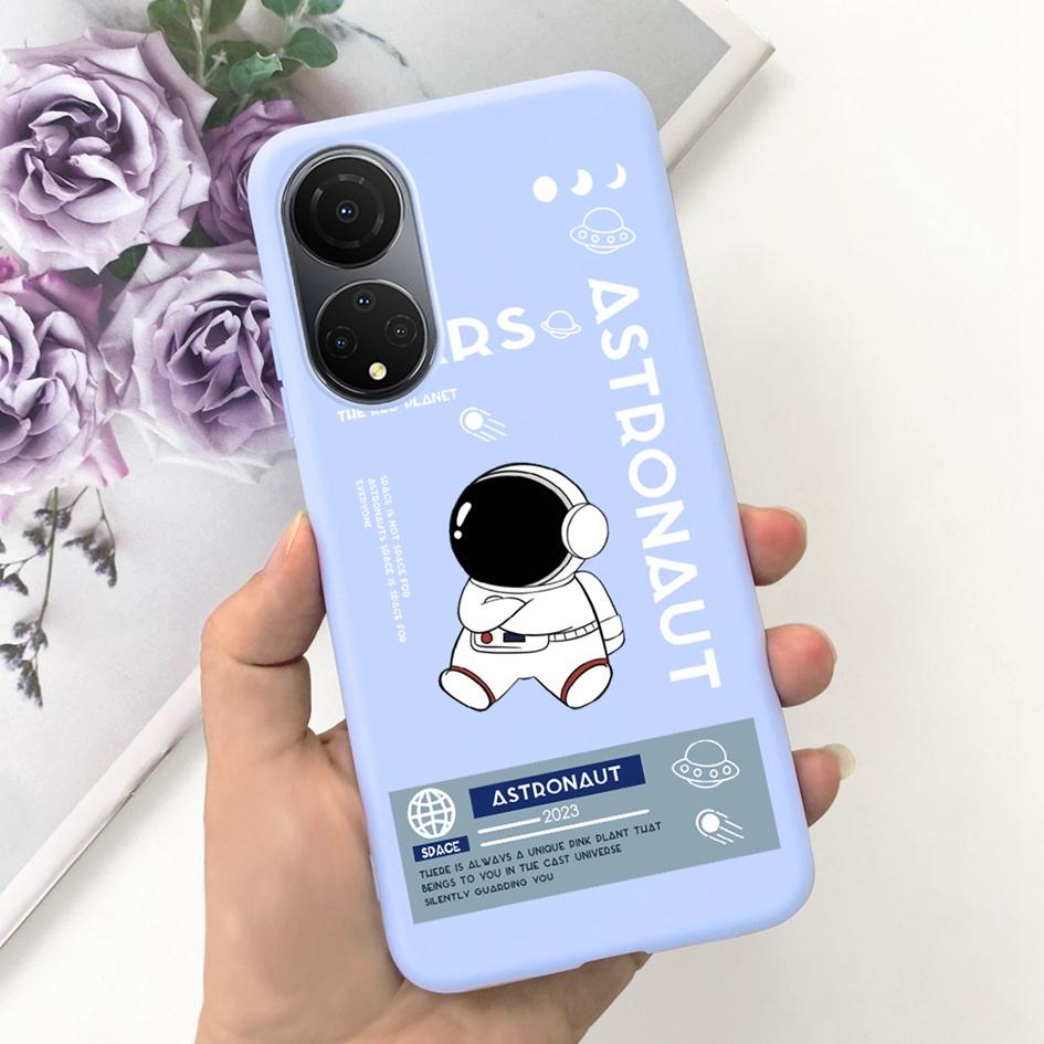 For Honor X7 X7a Case Lovely Duck Astronaut Soft Silicone Matte Phone Cover For Honor X7b CLK-LX1 Funda X 7b X 7a HonorX7 Bumper