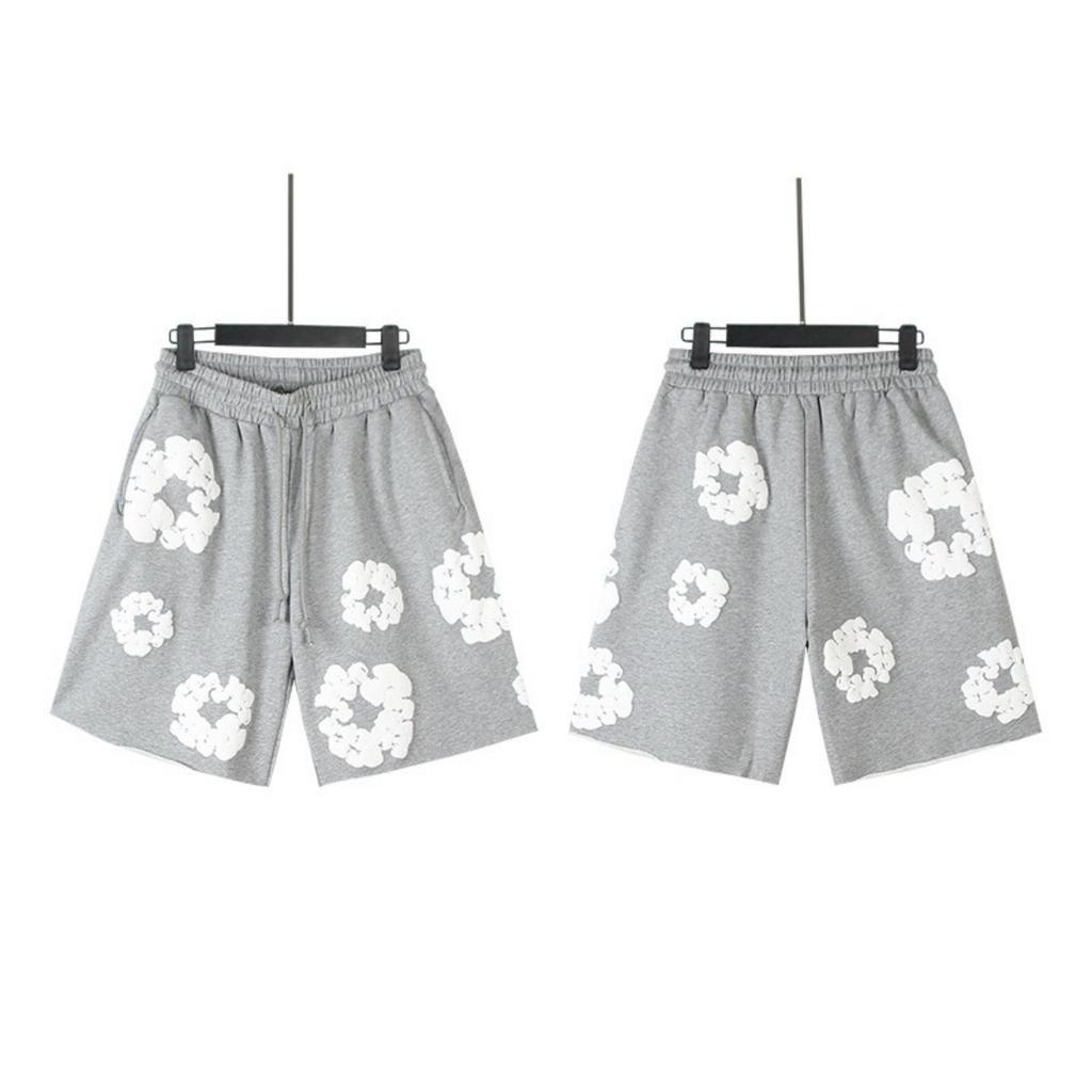 Повседневные шорты Харадзюку Y2k с американским 3D-принтом цветов, отпускные шорты для улицы