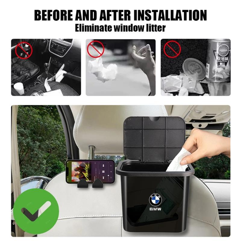 1 шт. Мини-корзина для мусора в машину, Домашний настольный пластиковый мусорный бак, Офисные принадлежности, Мусорные ведра, Автомобильное переносное ведро для мелочей, Коробка для BMW M