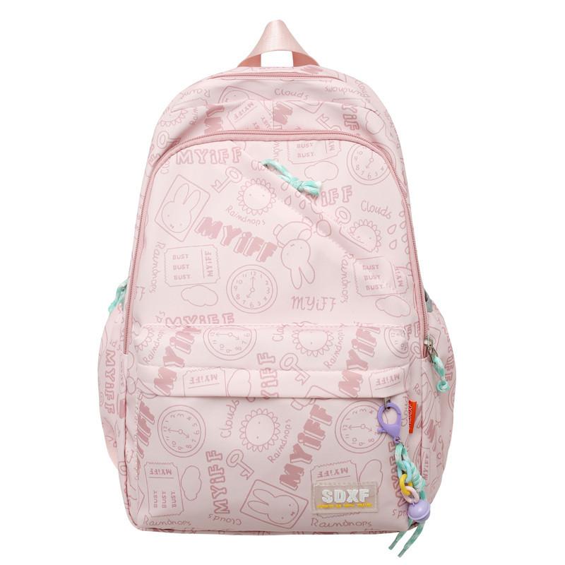New Cute Doodle Street Boys Girls Backpack College Bag Outdoor Casual Fashion Sports Rucksack Men Women