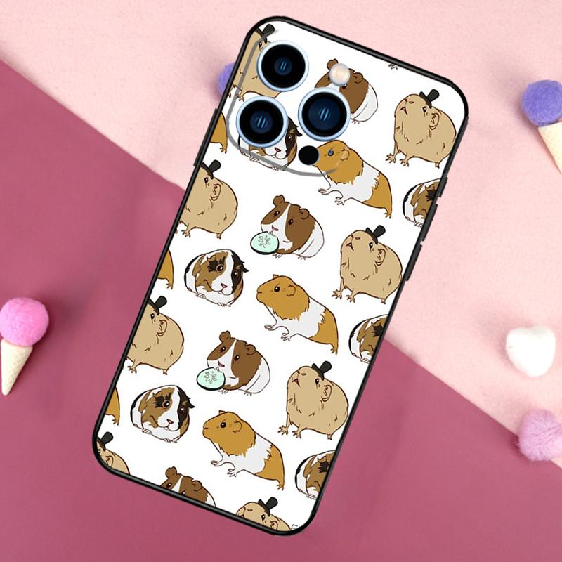Чехол с рисунком Морская свинка Милый для iPhone 16 15 Pro Max 11 12 13 Mini 14 15 Pro Max 16 Plus XR 16e Задняя крышка телефона