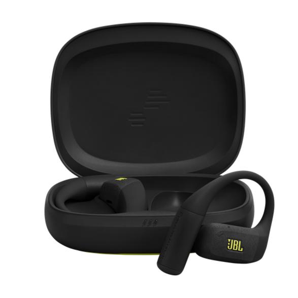 Jbl endurance zone open wireless headphones black and lime