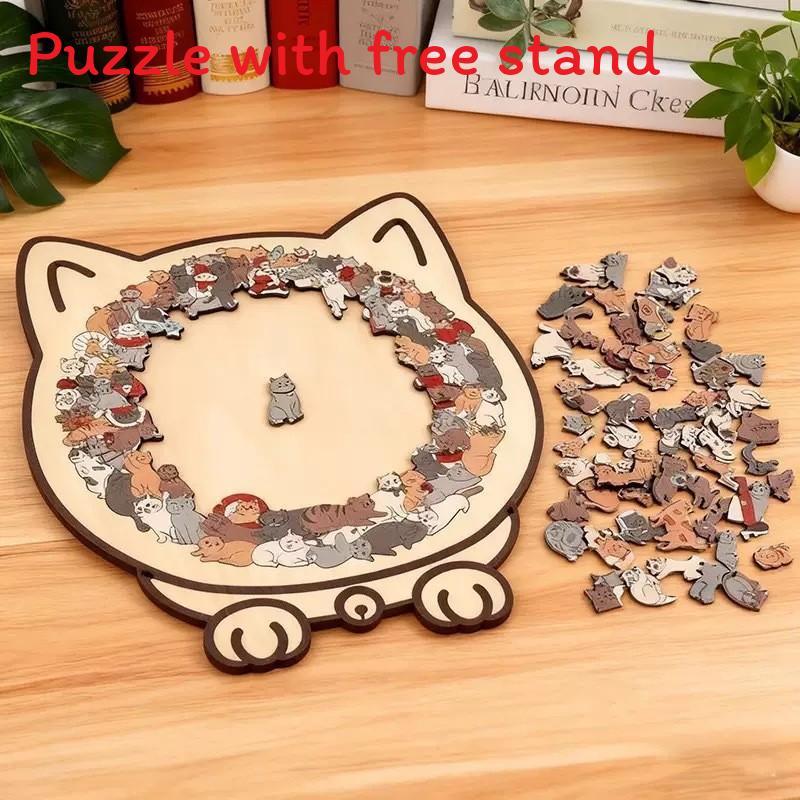 Morandi Puzzle For Adults And Kids Handmade Wooden Jigsaw With Stand