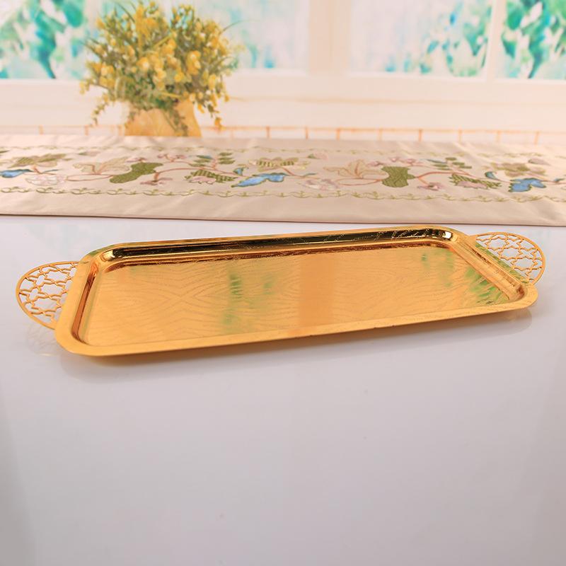 Поднос для стакана с водой прямоугольный в стиле легкой роскоши, бытовая подставка для чайных чашек, хранение в гостиной, фэн-шуй в стиле инстаграм, фруктовая тарелка, обеденная тарелка, чашка, поднос для чая