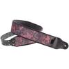 RightOn! STRAPS Guitar Strap, 7cm Wide, 95-150cm Long, PAISLEY VELVET-70 BURGUNDY