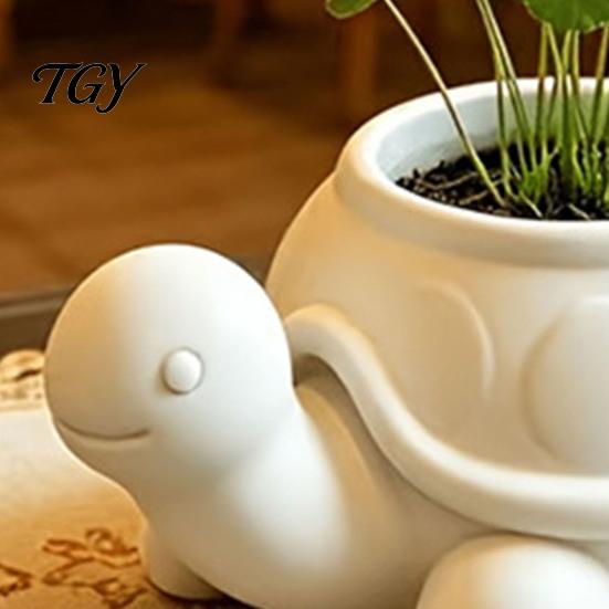 Small Succulents Pot for Windowsill 3D Printed Turtle Pot, Cute Animal Planter Indoor Plants, Decorative Desktop Eco Friendly Potted Plant Holder