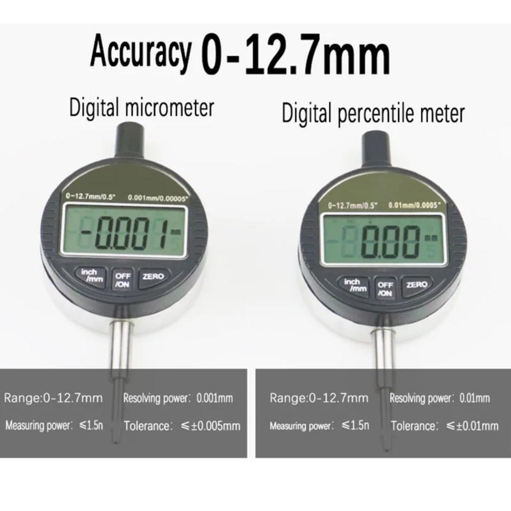 0-12,7 мм/0,5" 0-25,4 мм/1" Диапазон Цифровой Индикатор Циферблата Прецизионный Инструмент 0,01 мм/0,0005" 0,0001 мм/0,00005" Тестер Инструменты