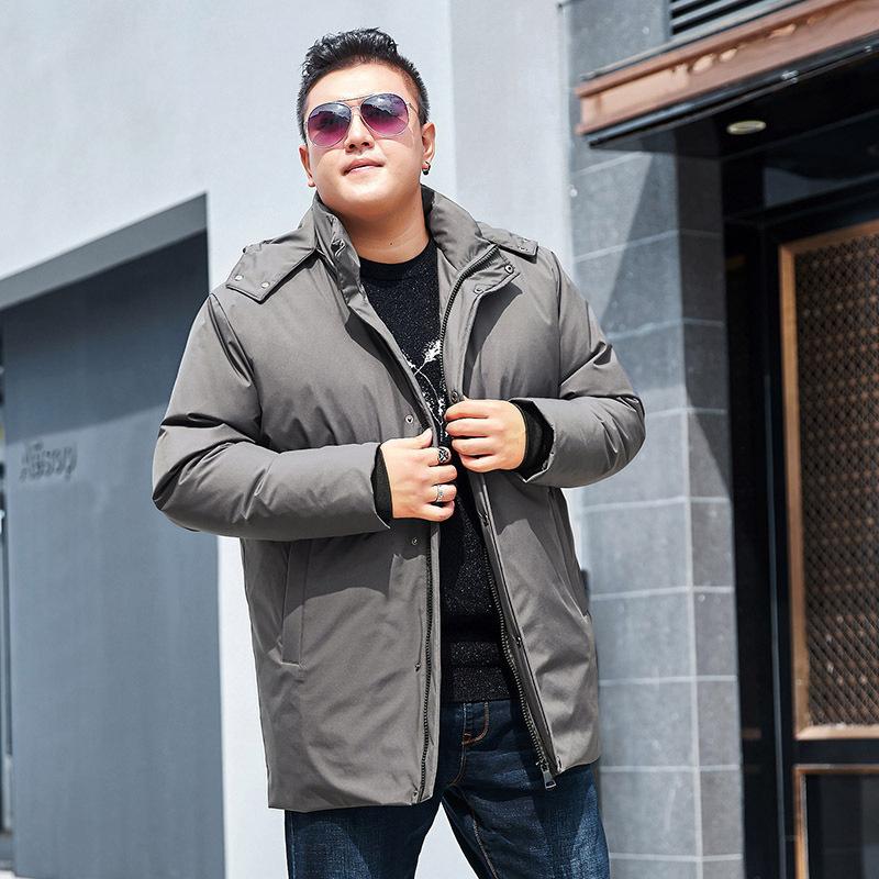 Осенние и зимние пуховики, модная мужская одежда, плотные свободные куртки средней и большой длины из хлопка, теплые и повседневные куртки из хлопка, верхняя одежда