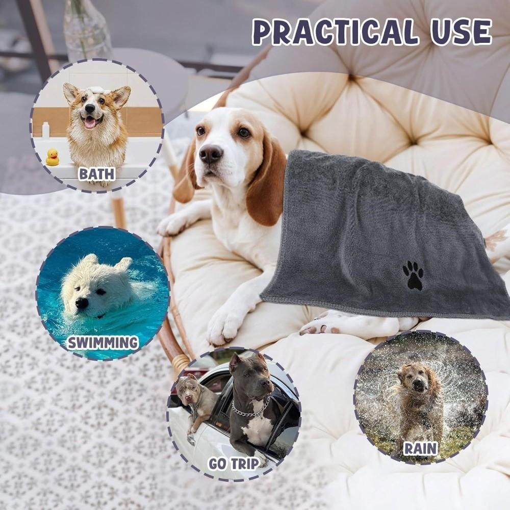 Highly Absorbent Pet Grooming Towel Microfiber Pet Cloth Breathable Dog Towels Drying Dogs
