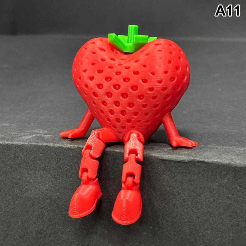 1 шт. 3D-печатные фигурки фруктов и овощей с подвижными суставами, дизайн лимона и банана, украшения для стола, декор для дома