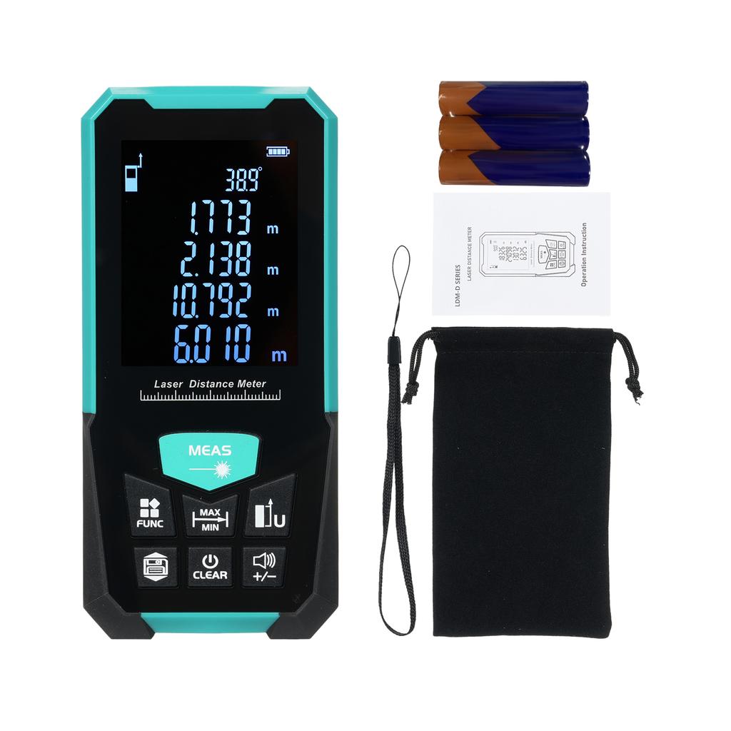 Профессиональный лазерный дальномер 120 м393 фута лазерная рулетка дальномер с одним непрерывным