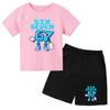 3-12 Ensemble décontracté sportif pour garçons et filles, T-shirt d'été cool à manches courtes et imprimé numéros 6 et 7, style
