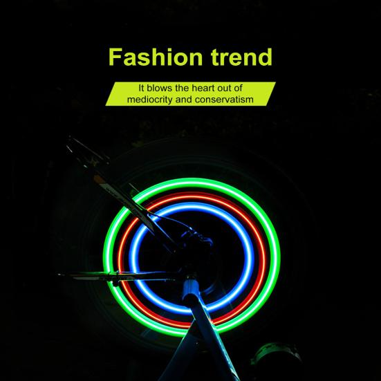 2Pcs Bike Wheel Lights Super Bright Waterproof Compact Size Ultralight Simple Installation Bicycle Spoke Lights Cycling Accessories