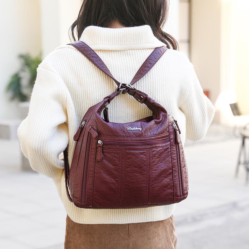 2023 Большая вместительная женская сумка, женская сумка через плечо из искусственной кожи, женская многофункциональная сумка через плечо, розовая сумка A Main Femme