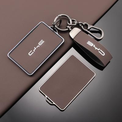 Чехол-кошелек для NFC-карты-ключа автомобиля, полный корпус, кожаный брелок-подвеска для BYD Tang DM Han EV Song PRO Qin PLUS DMI, аксессуары для сумки для ключей