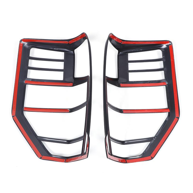 For Mitsubishi Triton L200 2019-2023 ABS Matt Black Car Rear Tail Light Decorative Frame Cover Car Accessories